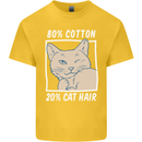 Part Cotton Part Cat Hair Funny Kids T-Shirt Childrens Yellow