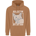 Part Cotton Part Cat Hair Funny Mens 80% Cotton Hoodie Caramel Latte
