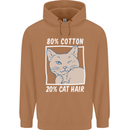 Part Cotton Part Cat Hair Funny Mens 80% Cotton Hoodie Caramel Latte