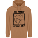 Part Cotton Part Cat Hair Funny Mens 80% Cotton Hoodie Caramel Latte
