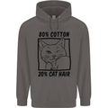 Part Cotton Part Cat Hair Funny Mens 80% Cotton Hoodie Charcoal