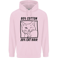 Part Cotton Part Cat Hair Funny Mens 80% Cotton Hoodie Light Pink