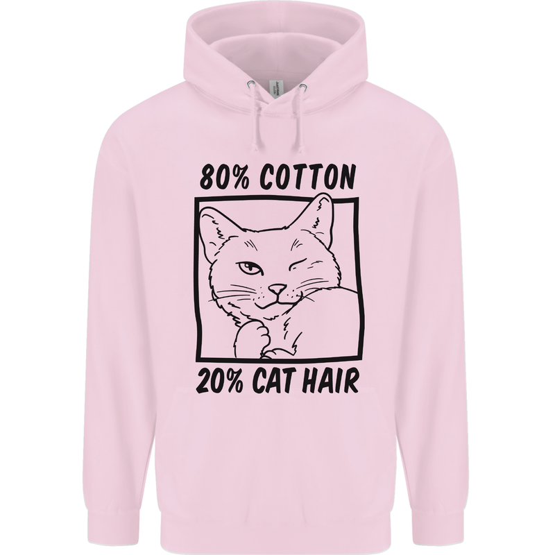 Part Cotton Part Cat Hair Funny Mens 80% Cotton Hoodie Light Pink