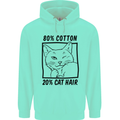 Part Cotton Part Cat Hair Funny Mens 80% Cotton Hoodie Peppermint