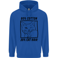 Part Cotton Part Cat Hair Funny Mens 80% Cotton Hoodie Royal Blue