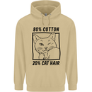 Part Cotton Part Cat Hair Funny Mens 80% Cotton Hoodie Sand