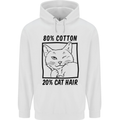 Part Cotton Part Cat Hair Funny Mens 80% Cotton Hoodie White