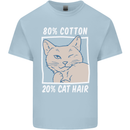 Part Cotton Part Cat Hair Funny Mens Cotton T-Shirt Tee Top Light Blue