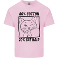 Part Cotton Part Cat Hair Funny Mens Cotton T-Shirt Tee Top Light Pink