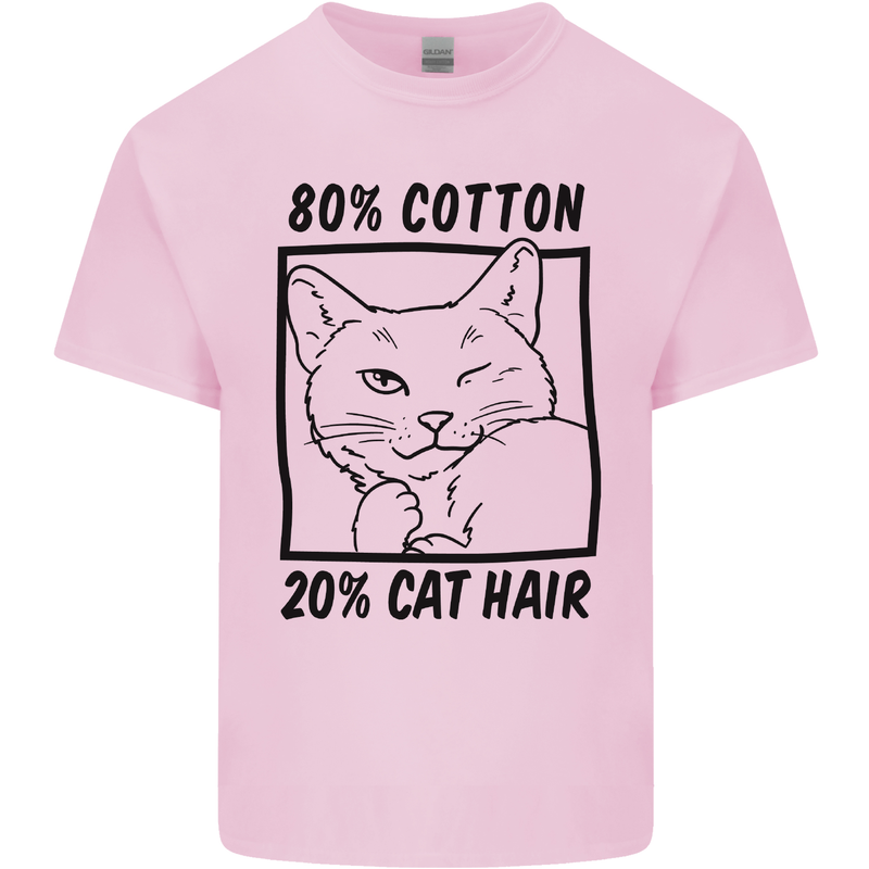Part Cotton Part Cat Hair Funny Mens Cotton T-Shirt Tee Top Light Pink