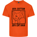 Part Cotton Part Cat Hair Funny Mens Cotton T-Shirt Tee Top Orange