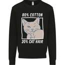 Part Cotton Part Cat Hair Funny Mens Sweatshirt Jumper Black