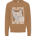 Part Cotton Part Cat Hair Funny Mens Sweatshirt Jumper Caramel Latte