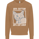 Part Cotton Part Cat Hair Funny Mens Sweatshirt Jumper Caramel Latte