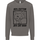 Part Cotton Part Cat Hair Funny Mens Sweatshirt Jumper Charcoal