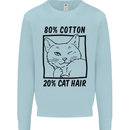 Part Cotton Part Cat Hair Funny Mens Sweatshirt Jumper Light Blue