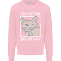 Part Cotton Part Cat Hair Funny Mens Sweatshirt Jumper Light Pink