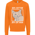 Part Cotton Part Cat Hair Funny Mens Sweatshirt Jumper Orange