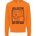 Part Cotton Part Cat Hair Funny Mens Sweatshirt Jumper Orange