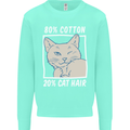 Part Cotton Part Cat Hair Funny Mens Sweatshirt Jumper Peppermint