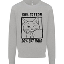 Part Cotton Part Cat Hair Funny Mens Sweatshirt Jumper Sports Grey
