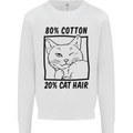 Part Cotton Part Cat Hair Funny Mens Sweatshirt Jumper White