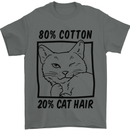 Part Cotton Part Cat Hair Funny Mens T-Shirt Cotton Gildan Charcoal