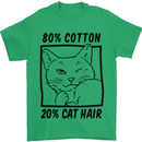 Part Cotton Part Cat Hair Funny Mens T-Shirt Cotton Gildan Irish Green