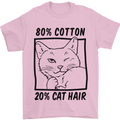 Part Cotton Part Cat Hair Funny Mens T-Shirt Cotton Gildan Light Pink