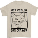Part Cotton Part Cat Hair Funny Mens T-Shirt Cotton Gildan Sand
