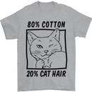 Part Cotton Part Cat Hair Funny Mens T-Shirt Cotton Gildan Sports Grey