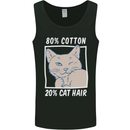 Part Cotton Part Cat Hair Funny Mens Vest Tank Top Black