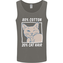 Part Cotton Part Cat Hair Funny Mens Vest Tank Top Charcoal