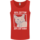 Part Cotton Part Cat Hair Funny Mens Vest Tank Top Red
