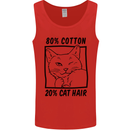Part Cotton Part Cat Hair Funny Mens Vest Tank Top Red