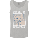 Part Cotton Part Cat Hair Funny Mens Vest Tank Top Sports Grey