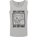 Part Cotton Part Cat Hair Funny Mens Vest Tank Top Sports Grey