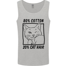 Part Cotton Part Cat Hair Funny Mens Vest Tank Top Sports Grey
