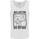 Part Cotton Part Cat Hair Funny Mens Vest Tank Top White