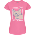 Part Cotton Part Cat Hair Funny Womens Petite Cut T-Shirt Azalea