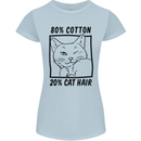 Part Cotton Part Cat Hair Funny Womens Petite Cut T-Shirt Light Blue