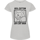 Part Cotton Part Cat Hair Funny Womens Petite Cut T-Shirt Sports Grey