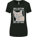 Part Cotton Part Cat Hair Funny Womens Wider Cut T-Shirt Black