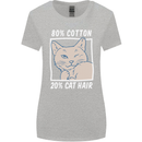 Part Cotton Part Cat Hair Funny Womens Wider Cut T-Shirt Sports Grey