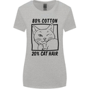 Part Cotton Part Cat Hair Funny Womens Wider Cut T-Shirt Sports Grey