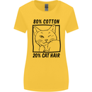 Part Cotton Part Cat Hair Funny Womens Wider Cut T-Shirt Yellow