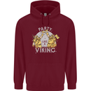 Party Like a Viking Thor Odin Valhalla Childrens Kids Hoodie Maroon