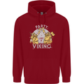 Party Like a Viking Thor Odin Valhalla Childrens Kids Hoodie Red