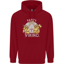 Party Like a Viking Thor Odin Valhalla Childrens Kids Hoodie Red