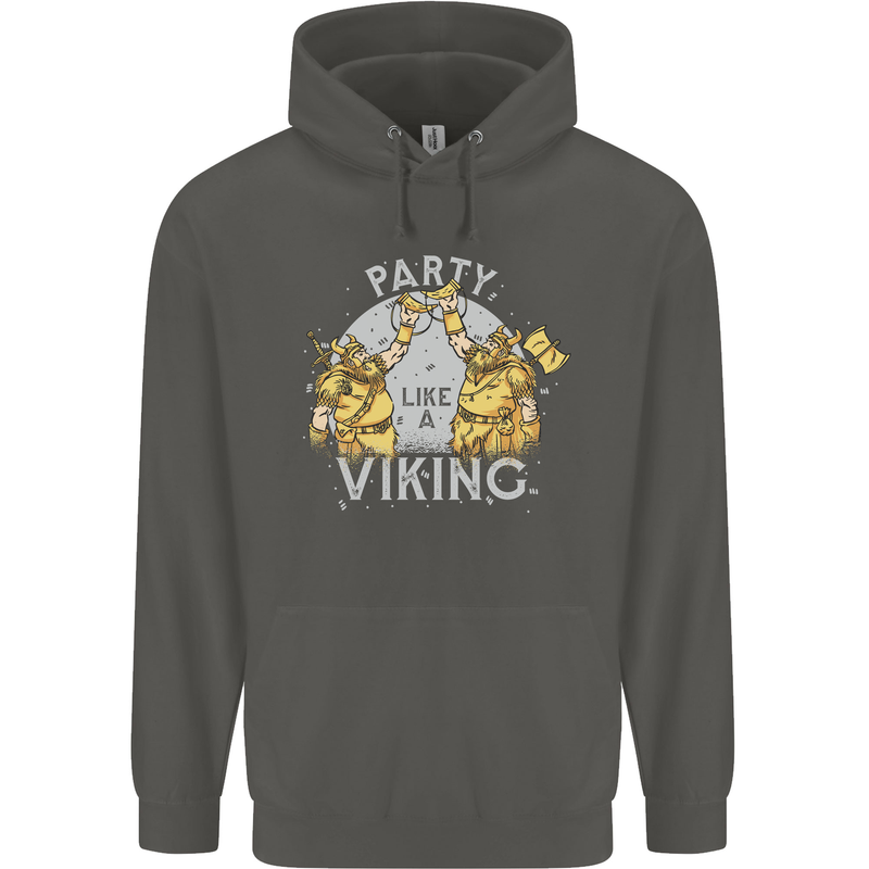Party Like a Viking Thor Odin Valhalla Childrens Kids Hoodie Storm Grey